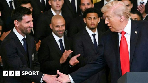 Lionel Messi: Argentine and Inter Miami team-mates meet US president Donald Trump at White House