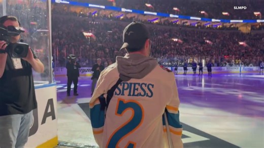 St. Louis Blues, fans honor officer Nathan Spiess for his bravery