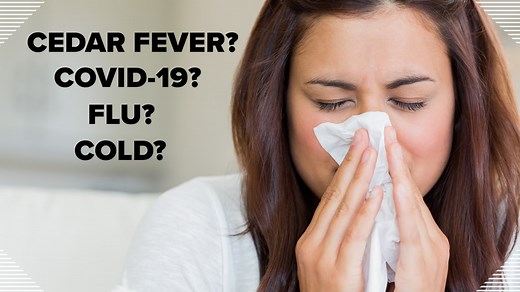These tips will help you figure out if you have a cold, the flu, cedar fever or COVID