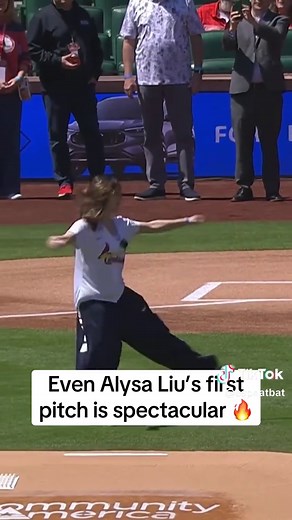 Alysa Liu's Amazing First Pitch at MLB Game