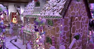 Life-size gingerbread house takes over Hard Rock