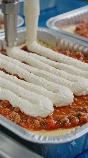 😱 How Frozen Lasagna Is Made in Factories! 🍝 Massive Food Production Process #factoryprocess