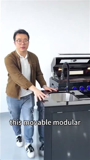 how much this mobile, modular outdoor kitchen cost? #mobilekitchen #modularkitchen #kitchendesign