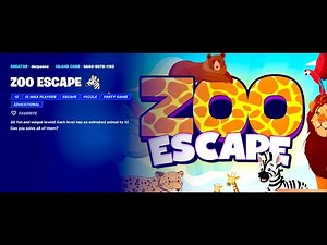 FORTNITE: ZOO ESCAPE 🦓 KOALA 1 /30 LEVEL - MAP CODE: 5660-9076-1193