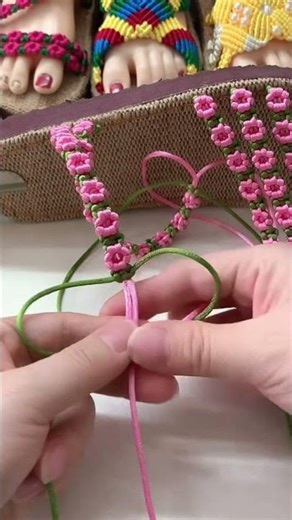 EASY Knitted Sandals Tutorial 🧶 | Woollen woven sandal LACES #diy #sandal