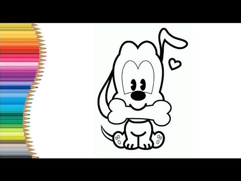 How to Draw Pluto Step by Step | Easy Pluto Drawing for Kids | Pluto Disney Cartoon Drawing