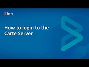 BMC CMDB: How to login to the Carte server
