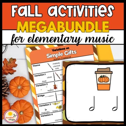 Elementary Music Activities for Fall: Listening, Rhythm, Staff, Centers & More