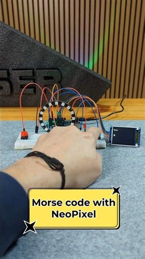 We've built a morse code simulator with an WS2812 LED #arduinoproject #microelectronics #diyprojects