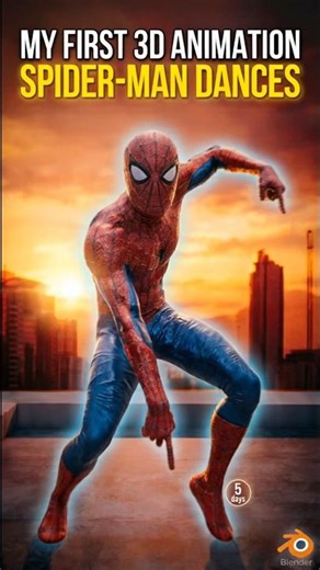 Spider-Man Dances to NO BATIDÃO | My First 3D Animation 🕷