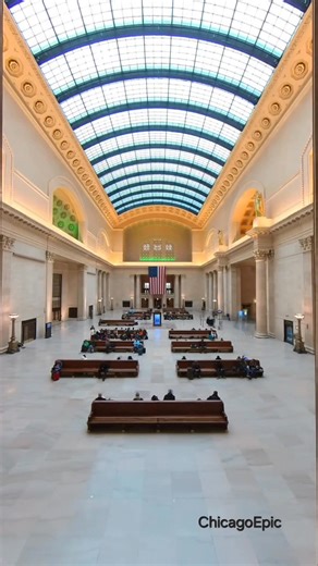 3.8K views · 163 reactions | Great Hall inside Chicago Union Station, located at 225 S Canal St, Chicago, IL 60606 #ChicagoIL #chicago #chicagoepic | Chicago Epic | Facebook
