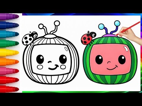 How to Draw and Color Cocomelon Logo | Fun Art for Kids | Drawing Tutorial