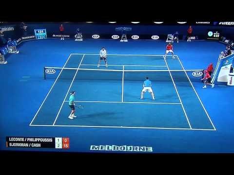 Henri Leconte goes crazy during tennis match