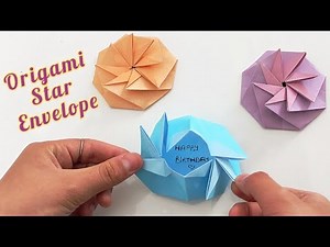 Origami star envelope/paper envelope making/easy origami tutorial
