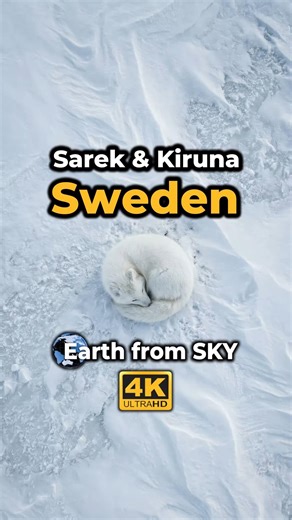 [Earth from SKY] Sweden - Sarek & Kiruna / Norrbottens län (4K UHD) Beautiful Nature Travel #Shorts