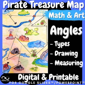 Pirate Day Treasure Map Math Activity Types of Angles Art Project Summer Craft