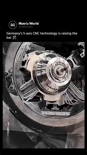Matrix World on Instagram: "Germany introduces a next-generation 5-axis CNC machine built for aerospace precision ⚙️🇩🇪 Its parallel kinematic head delivers extreme accuracy while removing up to 12 liters of metal per minute, dramatically improving efficiency in complex aluminum machining. A clear example of why German engineering sets global standards. Follow @matrix.world Credit: GULBAHAR TECHNICAL #germancnc #5axisCNC #aerospacetech #precisionengineering #industrialautomation"