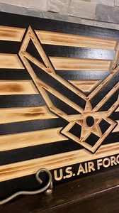 Rustic Wooden Air Force American Flag - Etsy