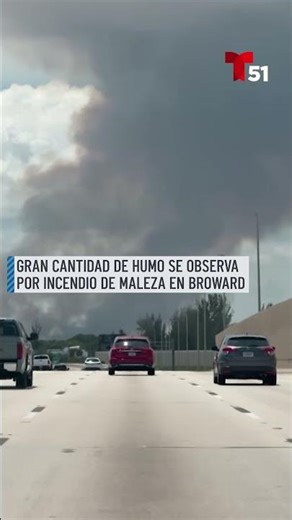 Gran cantidad de humo se observa por incendio de maleza en Broward
