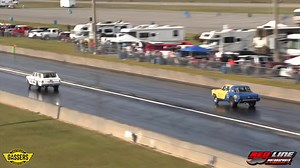 NEW WORLD RECORD in C/Gas! Jaren Perdue drives the “Stud Muffin” 1962 Chevy II Wagon to a new Record South Georgia Motorsports Park! The C/Gas Record is now 5.950 which was backed up with a 5.953 Congratulations to Jerren on this great accomplishment! | Red Line Motorsports Media