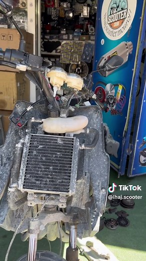 Close-Up Views of Motorcycle Parts in Workshop