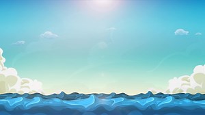 Download Cartoon Ocean Landscape Background Loop for free