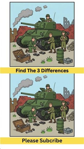 Can You Spot The 3 Differences? 🪖🔧 Tank Crew Repair
