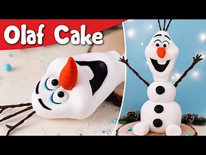 3D Olaf Fondant Torte aus Schokokuchen selber machen - das Tutorial!