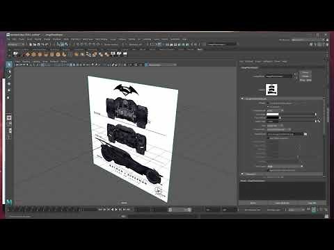 How to import an image plane in Maya to trace a blueprint with geometry