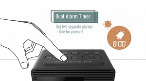 Panasonic Portable FM Clock Radio with Dual Alarm (RC-800GN-K)