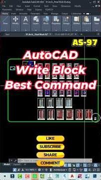 AS-97/How to Extract One Specific Drawing/Page in AutoCAD (WRITEBLOCK Tutorial).​ #CADWriteBLOCK