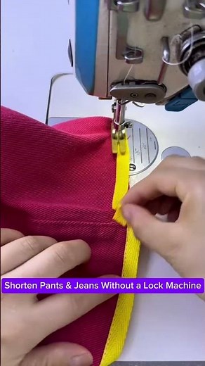 How to Easily Shorten Long Pants or Jeans Without a Lock Machine | Professional Hemming Hacks