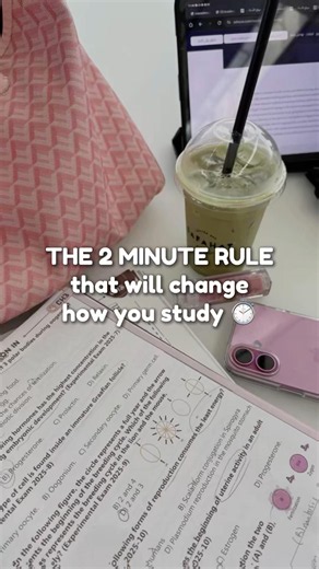 the 2 minute rule that will change how you study ⭐️📚⏰