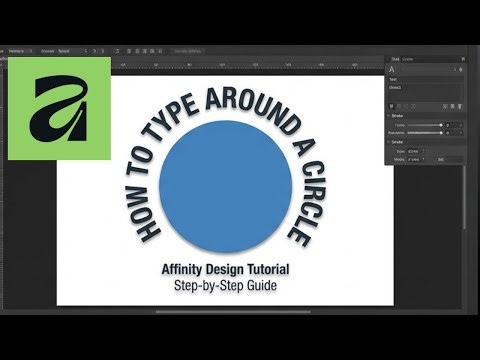 How to Type Around a Circle in Affinity | Easy Text on Path Tutorial