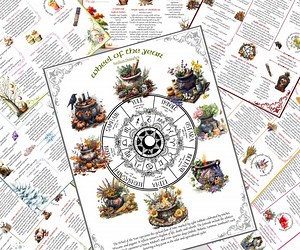 SABBATS Wheel of the Year, Witch's Sabbat Guide - Etsy