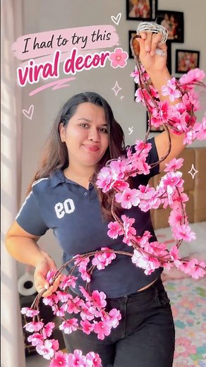 Trying the viral 😲cherry blossom tree decor😍 #shorts #ytshorts #meesho #viral