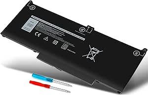 60WH 7.6V Type MXV9V Laptop Battery for Dell Latitude 5300 E5300 5310 E5310 7300 E7300 7400 E7400, Latitude 5300 5310 2-in-1, for Inspiron 7300 7306 2-in-1 Black Series, 5VC2M 05VC2M 0G74G 829MX