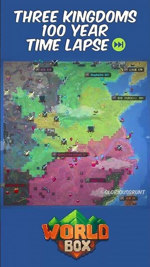 The Three Kingdoms 🇨🇳 100 Years #worldbox #worldboxtimelapse
