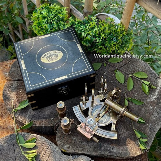 Personalized Nautical Brass Working Sextant With Compass, Antique Maritime Navigational Instrument Sextant, Astrolabe Ships Instrument - Etsy