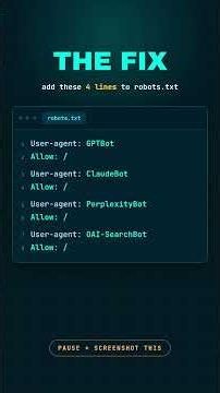 The robots.txt Fix That Gets You Cited by ChatGPT