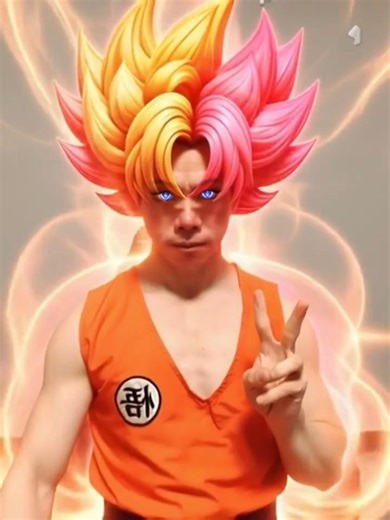 me turn super Saiyan yellow, Pink purple blue green gold silver