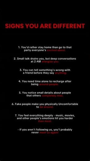 Top 7 facts That represent you are different