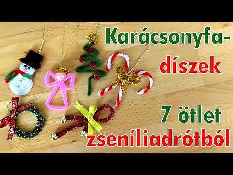 Zsenília karácsonyfa díszek - Karácsonyi ötlet