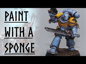 PAINT SPACE WOLVES WITH A SPONGE FOR WARHAMMER 40K I ARMY PAINTING I SPACE MARINES