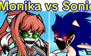 Friday Night Funkin' Sonic.EXE VS Monika.EXE FULL WEEK (FNF Mod)