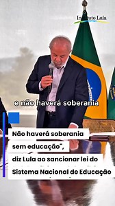 O presidente Lula sancionou a lei que cria o Sistema Nacional de Educação, uma conquista esperada há mais de uma década. A nova lei organiza a cooperação entre União, estados e municípios para garantir ensino público de qualidade, com financiamento justo e responsabilidade compartilhada. Educação não é gasto, é investimento no futuro do povo brasileiro e no futuro do Brasil. | Instituto Lula