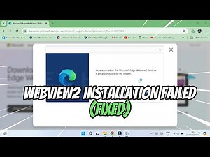 Installation Failed or Error Cannot Install Webview2 (SOLUTION)