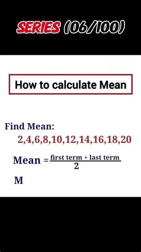 How to calculate mean #education #maths #shoot #shoot #reasoning #trickmaster #mathideas #maths