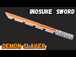 (DEMON SLAYER) - HOW TO MAKE PAPER INOSUKE SWORD.