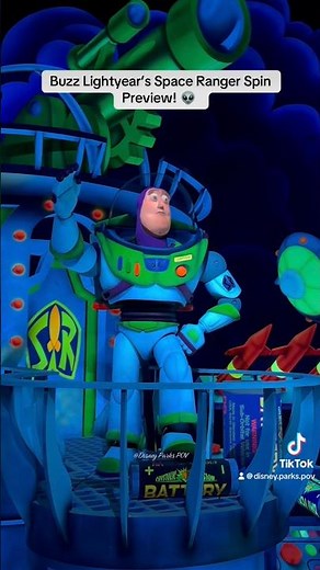Buzz Lightyear’s Space Ranger Spin Preview! 👽 #disney #waltdisneyworld #buzzlightyear